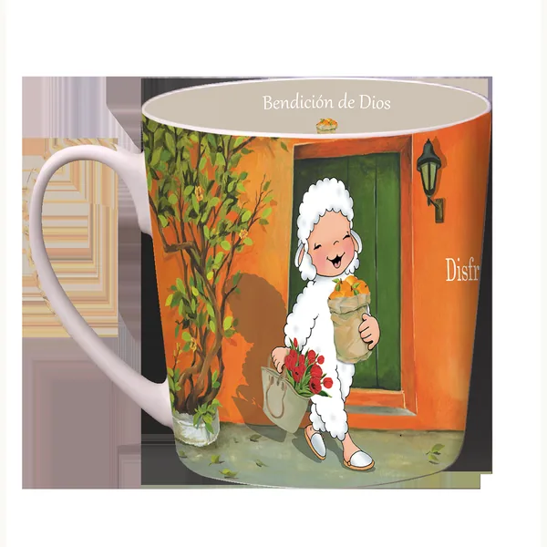 Taza Ovejitas Bendicion De Dios Interior Gris OVT-06