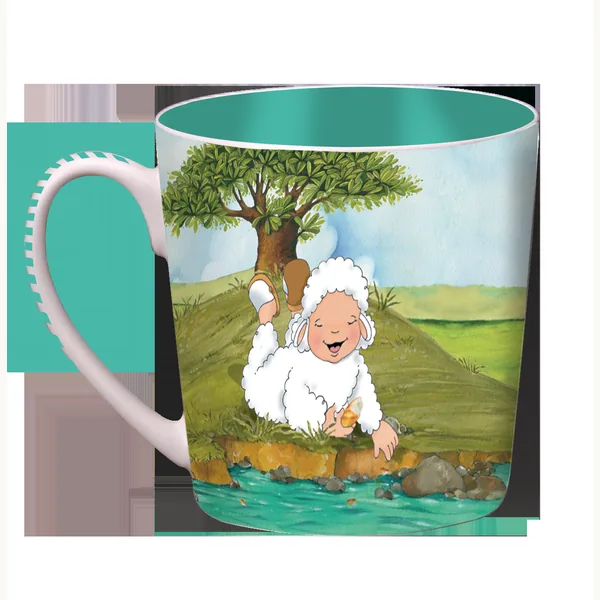 Taza Ovejitas Soy Feliz Cuando Dios Me Devuelve con Creces OVT-12