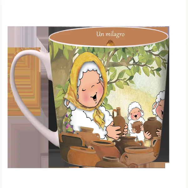 Taza Ovejitas Un Milagro Interior Cafe Claro OVT-05