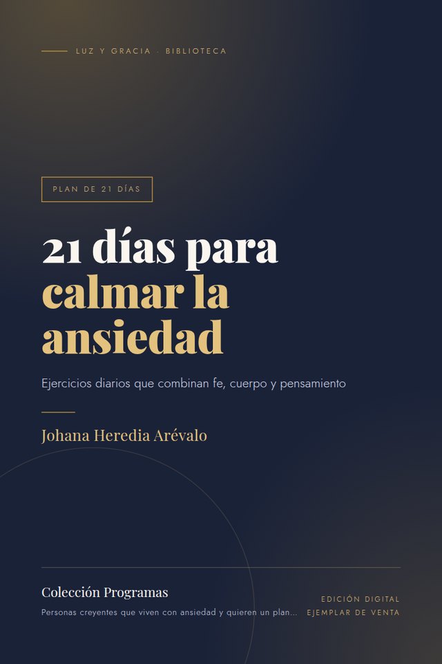 Portada de 21 días para calmar la ansiedad