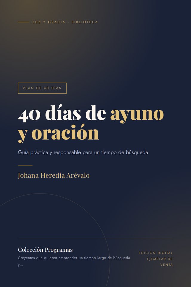 Portada de 40 días de ayuno y oración