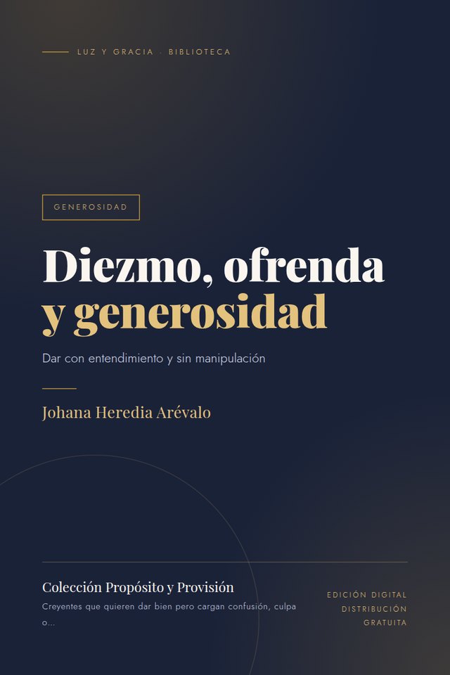 Portada de Diezmo, ofrenda y generosidad