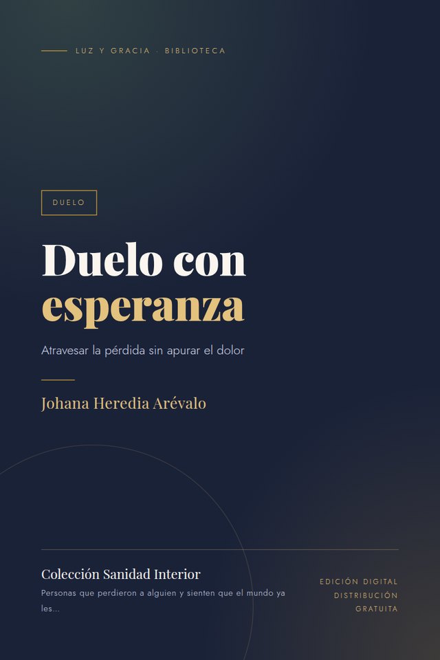 Portada de Duelo con esperanza
