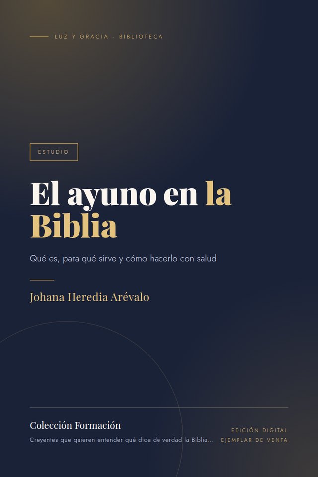 Portada de El ayuno en la Biblia