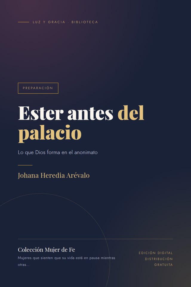 Portada de Ester antes del palacio