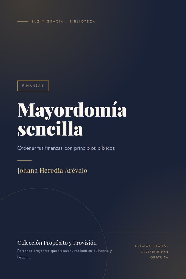 Portada de Mayordomía sencilla