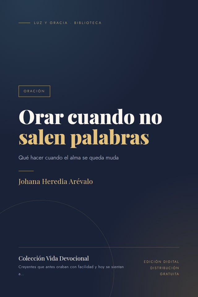 Portada de Orar cuando no salen palabras