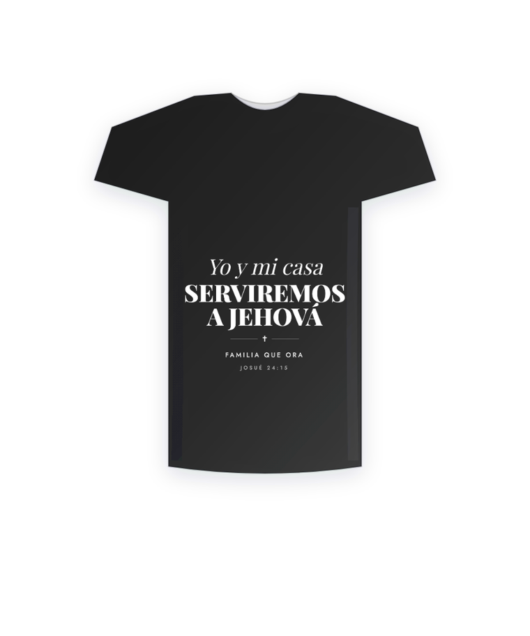 Camiseta cristiana Familia que ora