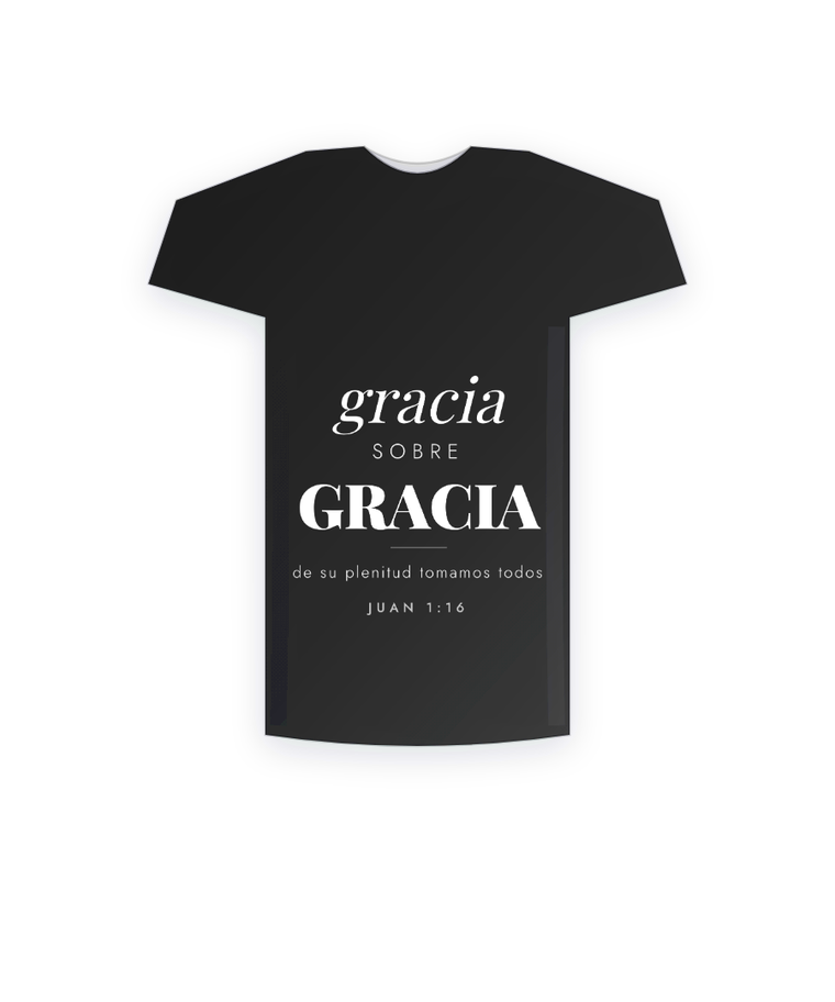 Camiseta cristiana Gracia sobre gracia