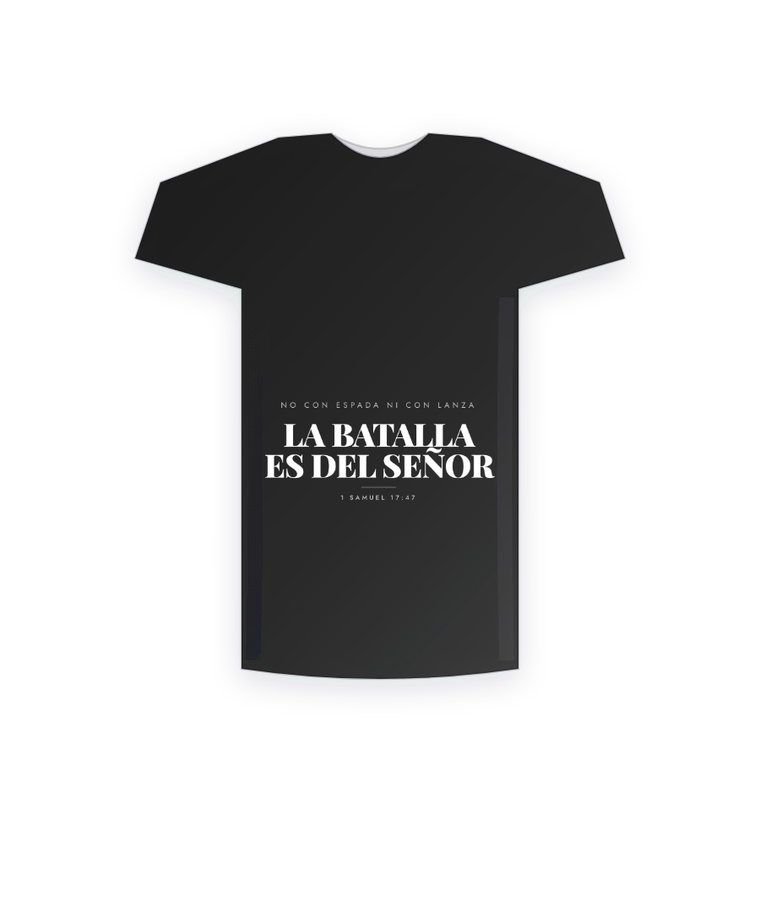 Camiseta cristiana La batalla es del Señor