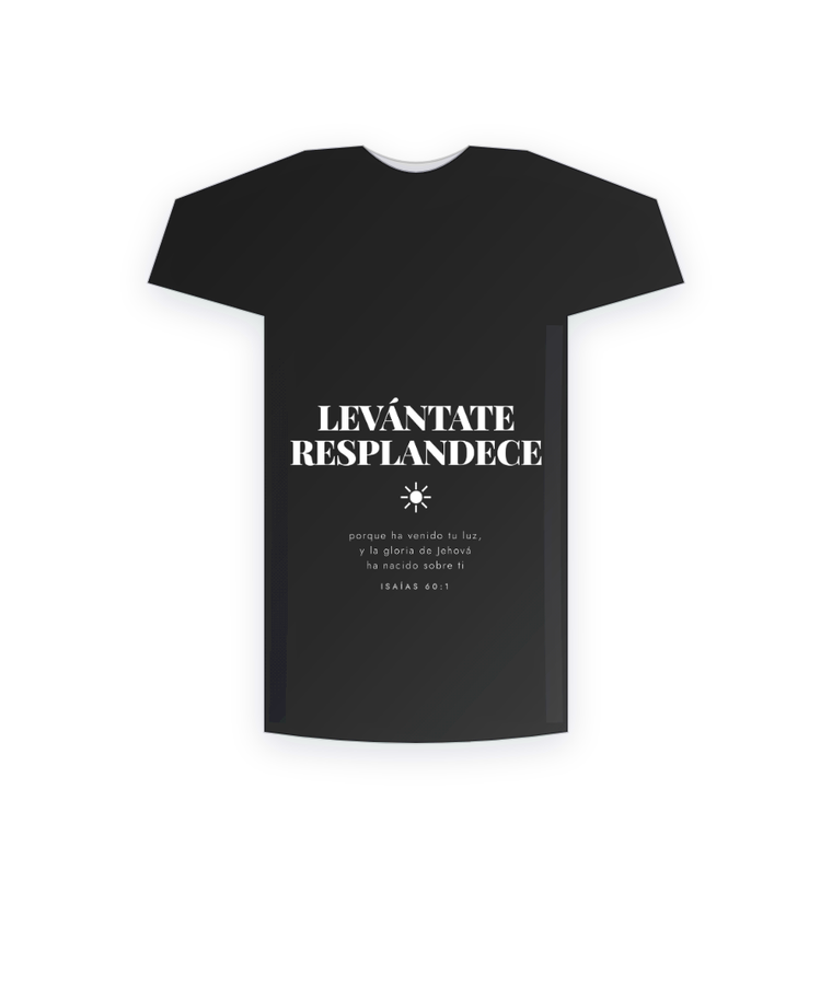 Camiseta cristiana Levántate y resplandece