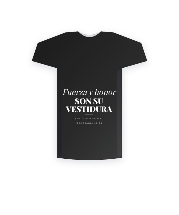 Camiseta cristiana Fuerza y honor