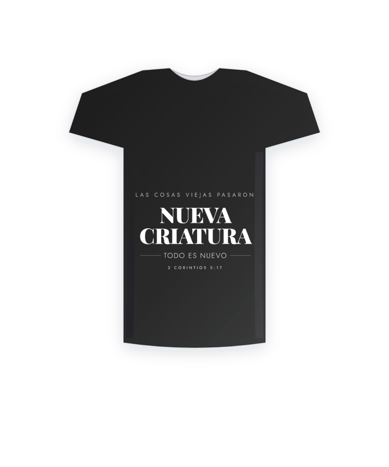 Camiseta cristiana Nueva criatura