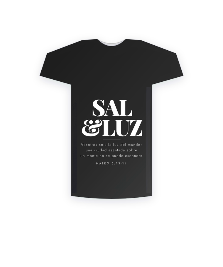 Camiseta cristiana Sal y luz